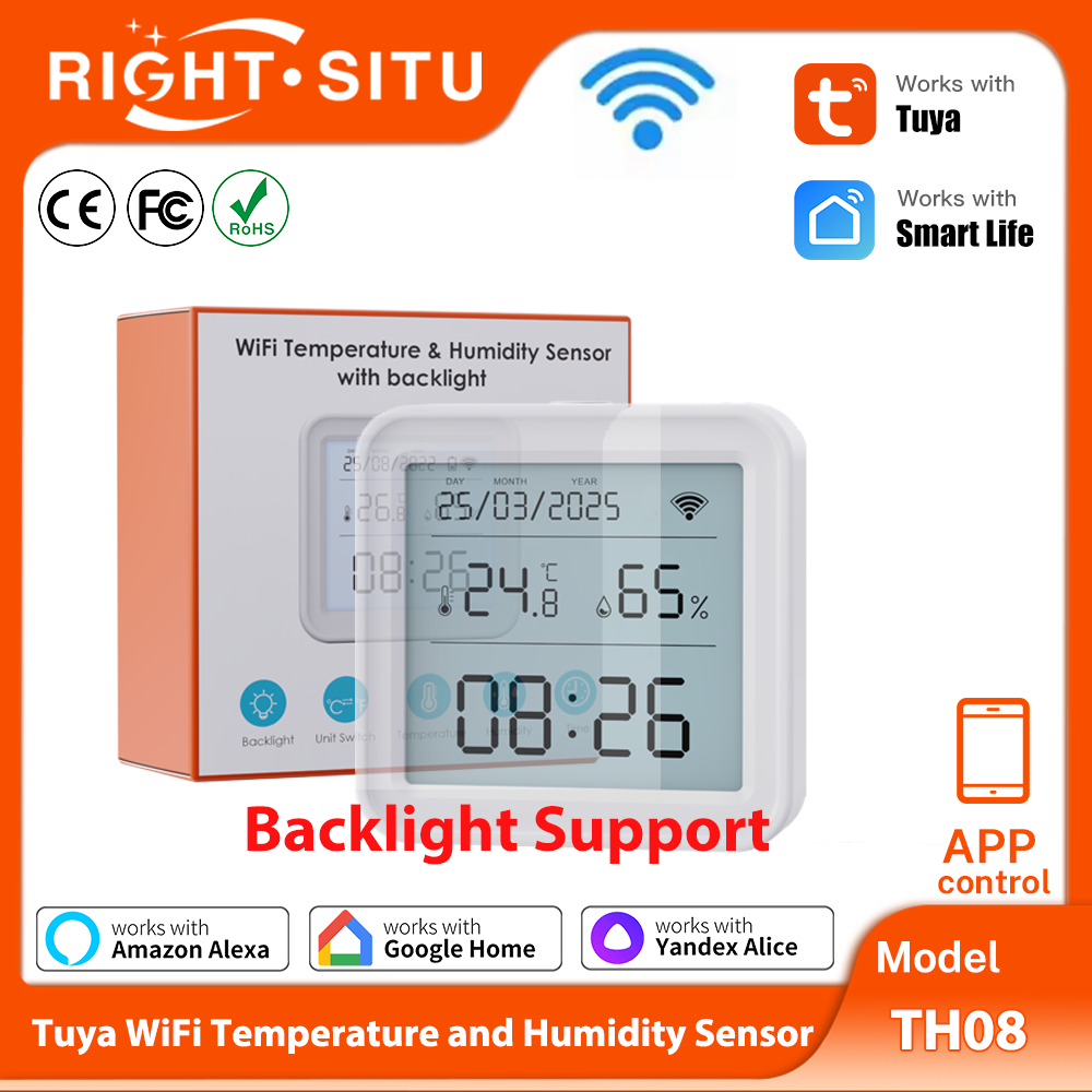 Digital Hygrometer Probe - Tuya Sıcaklık ve Nem Sensörü WiFi,
