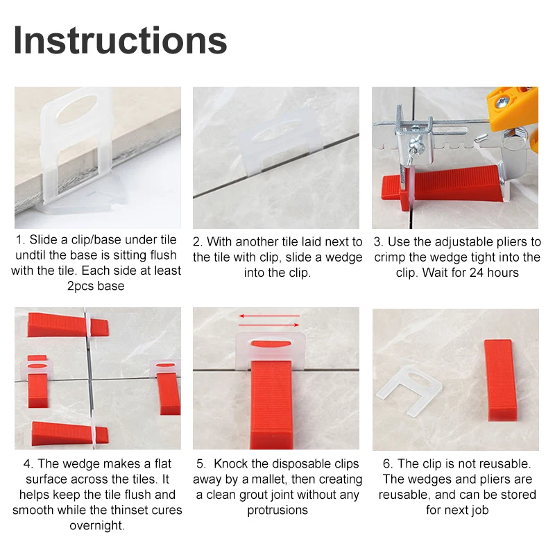 100 adet Seramik Karo Tesviye  - Ceramic Tile Floor incelemesi ve fiyatı